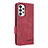 Leather Case Stands Flip Cover Holder L11Z for Samsung Galaxy A73 5G Red