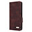 Leather Case Stands Flip Cover Holder L12Z for Samsung Galaxy A22 5G Brown