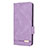 Leather Case Stands Flip Cover Holder L12Z for Samsung Galaxy A22 5G Purple