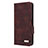Leather Case Stands Flip Cover Holder L12Z for Samsung Galaxy A22s 5G Brown