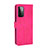 Leather Case Stands Flip Cover Holder L12Z for Samsung Galaxy A72 4G Hot Pink