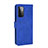 Leather Case Stands Flip Cover Holder L12Z for Samsung Galaxy A72 5G Blue