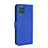 Leather Case Stands Flip Cover Holder L12Z for Samsung Galaxy F62 5G Blue