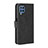 Leather Case Stands Flip Cover Holder L12Z for Samsung Galaxy M32 4G Black