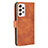 Leather Case Stands Flip Cover Holder L13Z for Samsung Galaxy A53 5G Brown