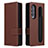 Leather Case Stands Flip Cover Holder L14Z for Samsung Galaxy Z Fold3 5G