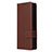 Leather Case Stands Flip Cover Holder L16Z for Samsung Galaxy Z Fold4 5G Brown