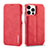 Leather Case Stands Flip Cover Holder LC1 for Apple iPhone 13 Pro Max Red