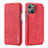 Leather Case Stands Flip Cover Holder LC1 for Apple iPhone 13 Red