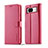 Leather Case Stands Flip Cover Holder LC1 for Google Pixel 7a 5G Hot Pink