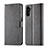 Leather Case Stands Flip Cover Holder LC1 for Samsung Galaxy A04s Gray