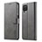 Leather Case Stands Flip Cover Holder LC1 for Samsung Galaxy A22 4G Gray