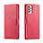 Leather Case Stands Flip Cover Holder LC1 for Samsung Galaxy A23 4G Hot Pink