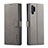 Leather Case Stands Flip Cover Holder LC1 for Samsung Galaxy A32 5G Gray