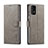 Leather Case Stands Flip Cover Holder LC1 for Samsung Galaxy A53 5G Gray