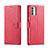 Leather Case Stands Flip Cover Holder LC1 for Samsung Galaxy F23 5G Hot Pink