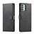Leather Case Stands Flip Cover Holder LC1 for Samsung Galaxy M23 5G Black