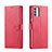 Leather Case Stands Flip Cover Holder LC1 for Samsung Galaxy M23 5G Hot Pink