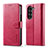 Leather Case Stands Flip Cover Holder LC1 for Samsung Galaxy Z Fold5 5G Hot Pink