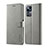 Leather Case Stands Flip Cover Holder LC1 for Xiaomi Mi 12T 5G Gray