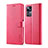 Leather Case Stands Flip Cover Holder LC1 for Xiaomi Mi 12T Pro 5G Hot Pink