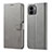 Leather Case Stands Flip Cover Holder LC1 for Xiaomi Poco C50 Gray