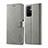 Leather Case Stands Flip Cover Holder LC1 for Xiaomi Poco M4 Pro 5G Gray