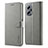 Leather Case Stands Flip Cover Holder LC1 for Xiaomi Poco X4 GT 5G Gray