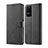 Leather Case Stands Flip Cover Holder LC1 for Xiaomi Redmi K40S 5G Black