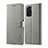 Leather Case Stands Flip Cover Holder LC1 for Xiaomi Redmi Note 11 Pro 5G Gray