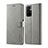 Leather Case Stands Flip Cover Holder LC1 for Xiaomi Redmi Note 11T 5G Gray
