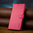 Leather Case Stands Flip Cover Holder LC2 for Xiaomi Poco C65 Hot Pink