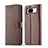 Leather Case Stands Flip Cover Holder LC4 for Google Pixel 8a 5G Brown