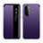 Leather Case Stands Flip Cover Holder LF1 for Huawei P50 Pro Purple