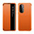 Leather Case Stands Flip Cover Holder LF1 for Huawei P50e Orange