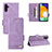 Leather Case Stands Flip Cover Holder LZ3 for Samsung Galaxy A04s Purple