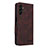 Leather Case Stands Flip Cover Holder LZ4 for Samsung Galaxy A04s Brown