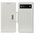 Leather Case Stands Flip Cover Holder M01L for Google Pixel 6a 5G White