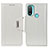 Leather Case Stands Flip Cover Holder M01L for Motorola Moto E30 White