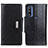 Leather Case Stands Flip Cover Holder M01L for Motorola Moto G Pure Black