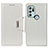 Leather Case Stands Flip Cover Holder M01L for Motorola Moto G60s White