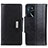 Leather Case Stands Flip Cover Holder M01L for Oppo A16s Black