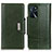 Leather Case Stands Flip Cover Holder M01L for Oppo A16s Green