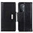 Leather Case Stands Flip Cover Holder M01L for Oppo A54 5G Black