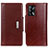 Leather Case Stands Flip Cover Holder M01L for Oppo F19s Brown