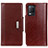 Leather Case Stands Flip Cover Holder M01L for Realme 9 5G India Brown