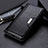 Leather Case Stands Flip Cover Holder M01L for Samsung Galaxy A02 Black