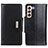 Leather Case Stands Flip Cover Holder M01L for Samsung Galaxy S21 FE 5G Black