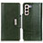 Leather Case Stands Flip Cover Holder M01L for Samsung Galaxy S21 FE 5G Green