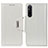 Leather Case Stands Flip Cover Holder M01L for Sony Xperia 1 V White